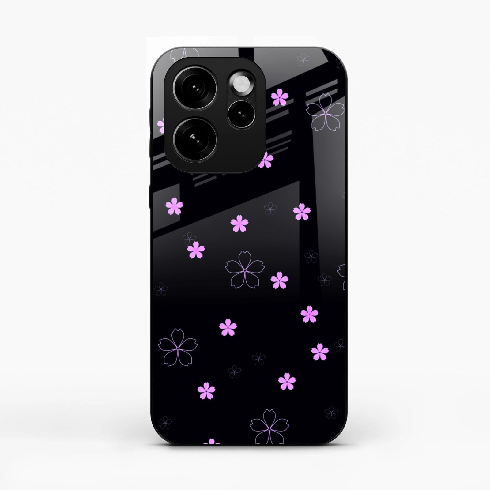 Floral Night Glass Case Cover For Oppo Reno 15C 5G
