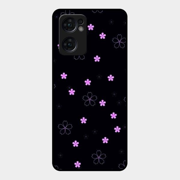 Floral Night Glass Case Cover For Oppo Reno 7 5G