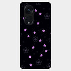 Floral Night Glass Case Cover For Oppo Reno 8T 5G