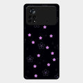 Floral Night Glass Case Cover For Poco X4 Pro 5G