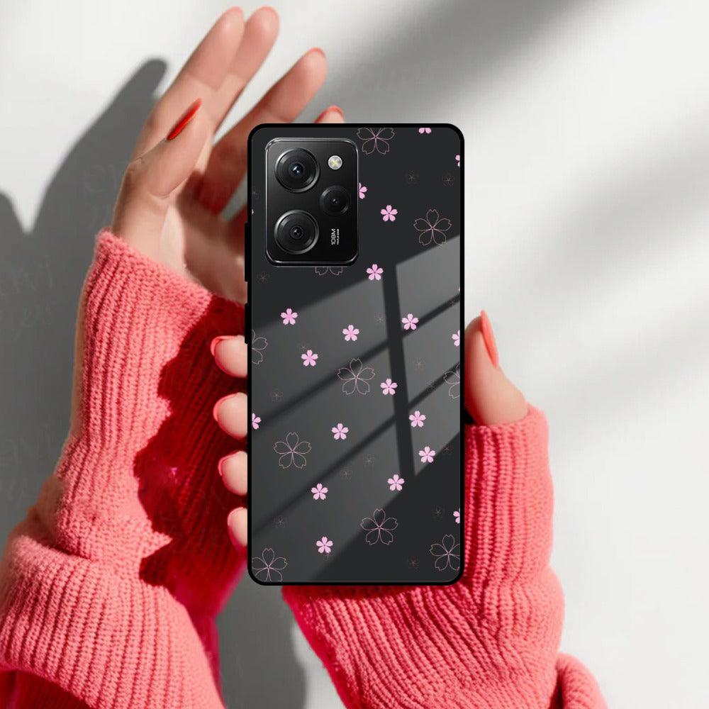 Floral Night Glass Case Cover For Poco
