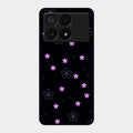Floral Night Glass Case Cover For Poco X6 Pro 5G