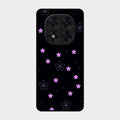 Floral Night Glass Case Cover For Poco X7 5G