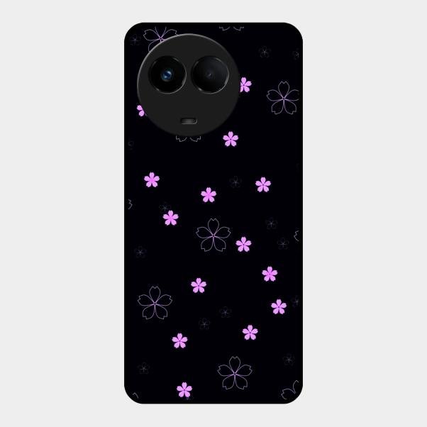 Floral Night Glass Case Cover For Realme 11 5G