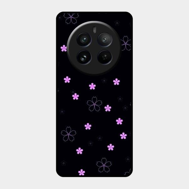 Floral Night Glass Case Cover For Realme 12 Pro 5G