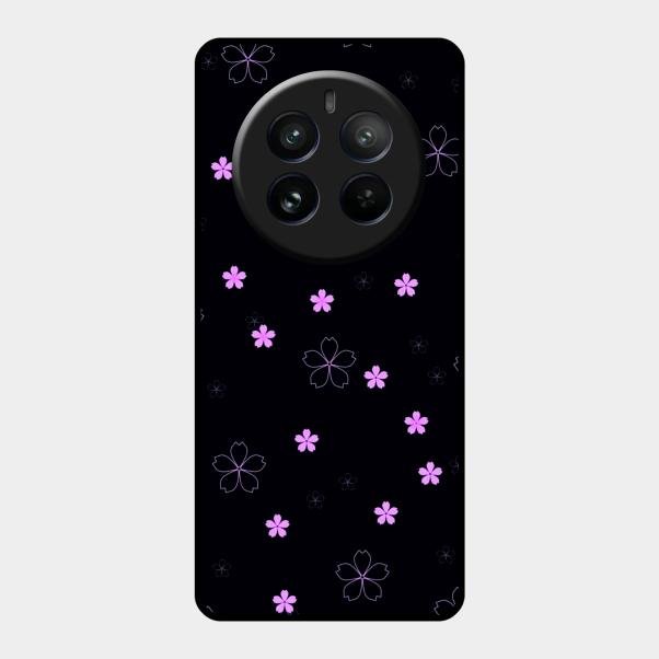 Floral Night Glass Case Cover For Realme 12 Pro Plus 5G