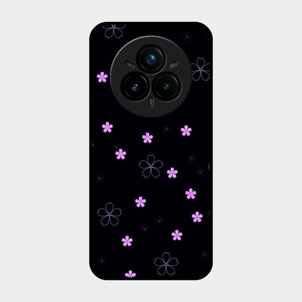 Floral Night Glass Case Cover For Realme 14 Pro 5G