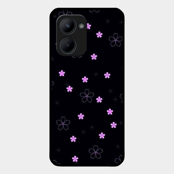 Floral Night Glass Case Cover For Realme C33 2023