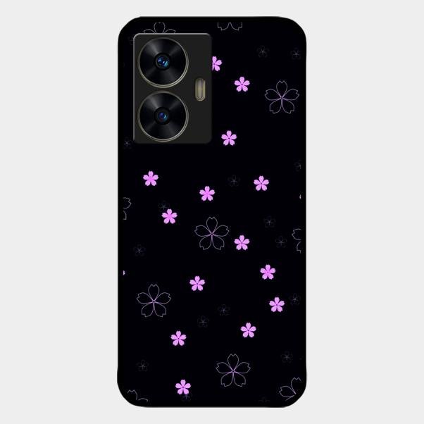 Floral Night Glass Case Cover For Realme C55