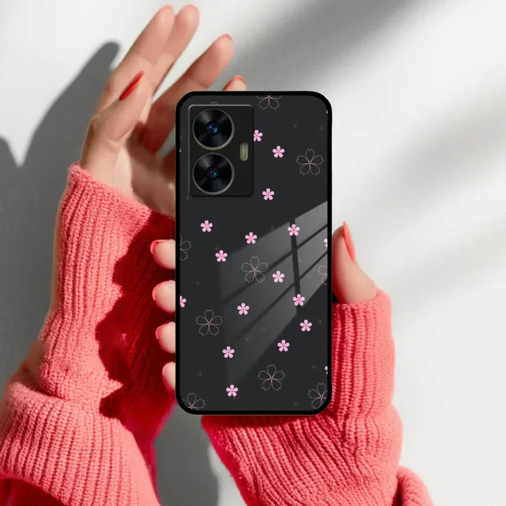 Floral Night Glass Case Cover For Realme/Narzo - ShopOnCliQ