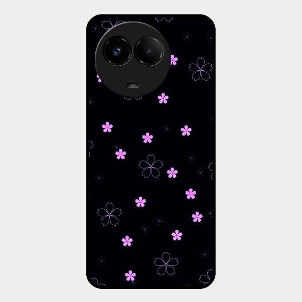 Floral Night Glass Case Cover For Realme C67 5G