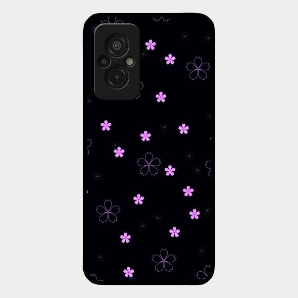 Floral Night Glass Case Cover For Redmi 11 Prime 4G