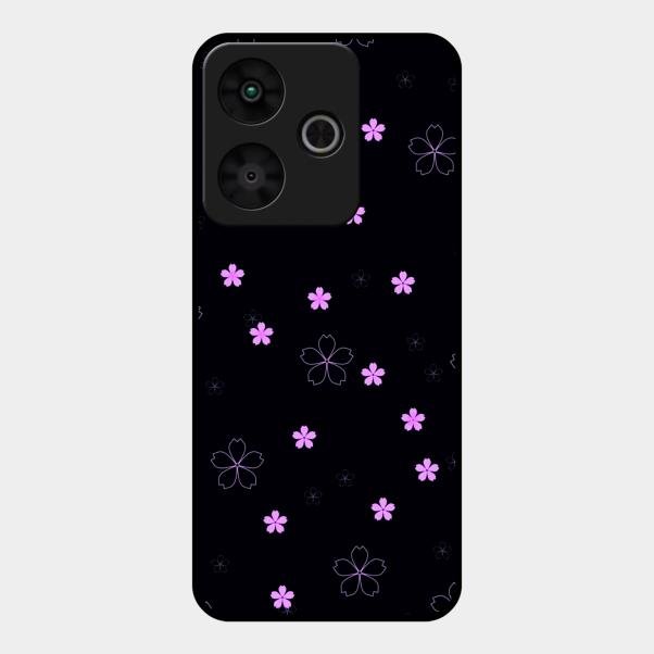 Floral Night Glass Case Cover For Redmi 13 5G