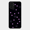 Floral Night Glass Case Cover For Redmi Note 10