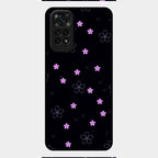 Floral Night Glass Case Cover For Redmi Note 11