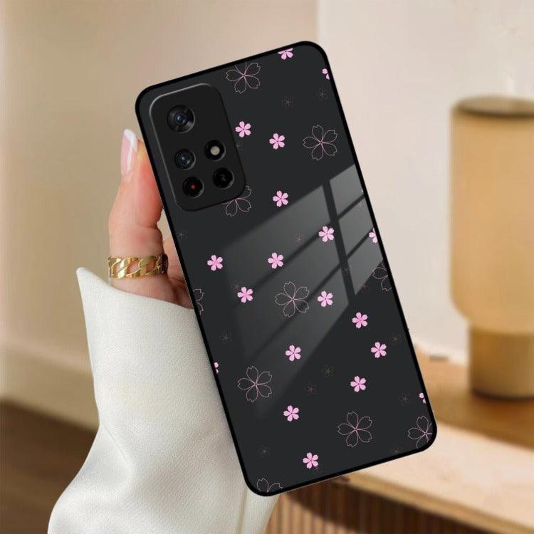 Floral Night Glass Case Cover For Poco