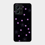 Floral Night Glass Case Cover For Redmi Note 12 4G