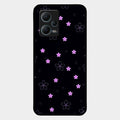 Floral Night Glass Case Cover For Redmi Note 12 5G