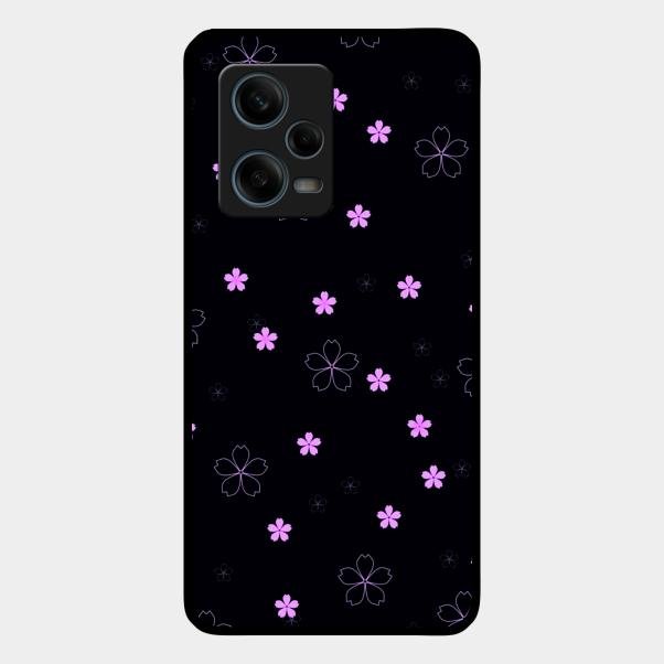 Floral Night Glass Case Cover For Redmi Note 12 Pro 5G