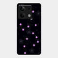 Floral Night Glass Case Cover For Redmi Note 13 5G