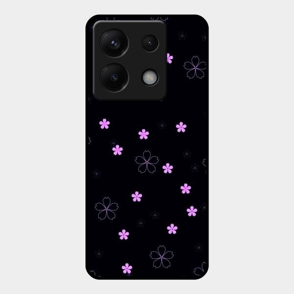 Floral Night Glass Case Cover For Redmi Note 13 Pro 5G