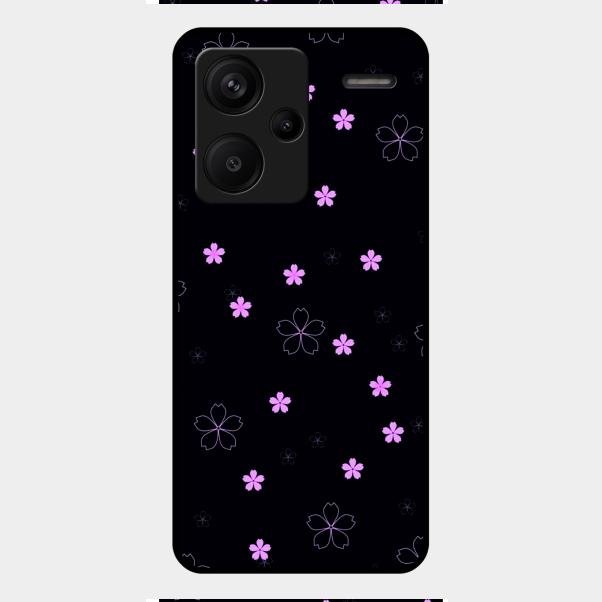 Floral Night Glass Case Cover For Redmi Note 13 Pro Plus 5G