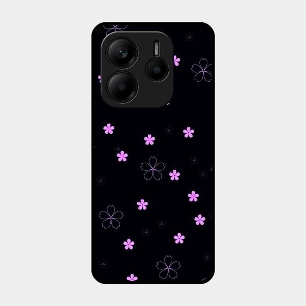 Floral Night Glass Case Cover For Redmi Note 14 Se 5G