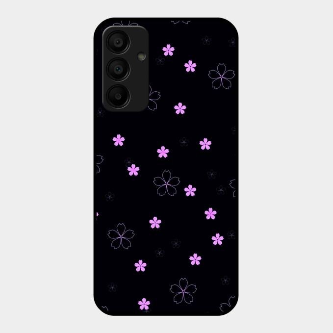 Floral Night Glass Case Cover For Samsung Galaxy A15 5G
