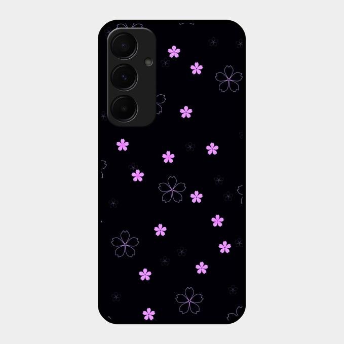 Floral Night Glass Case Cover For Samsung Galaxy A55 5G