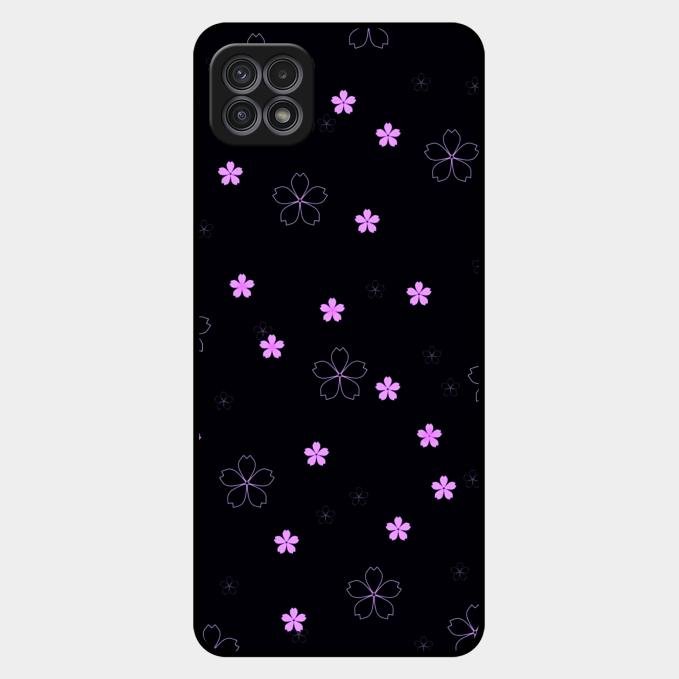 Floral Night Glass Case Cover For Samsung Galaxy F42 5G