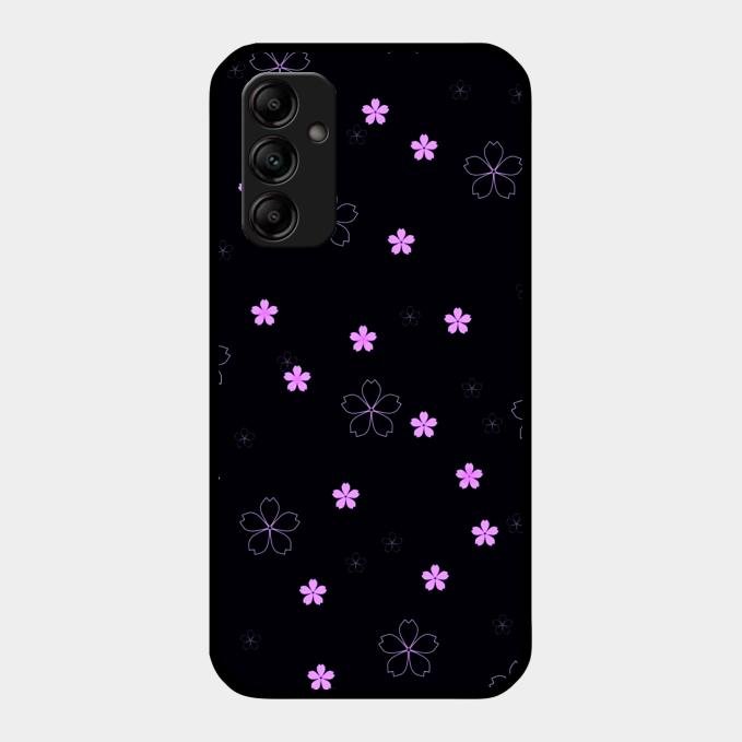 Floral Night Glass Case Cover For Samsung Galaxy M14 5G
