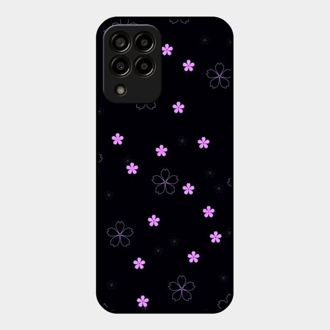 Floral Night Glass Case Cover For Samsung Galaxy M33 5G