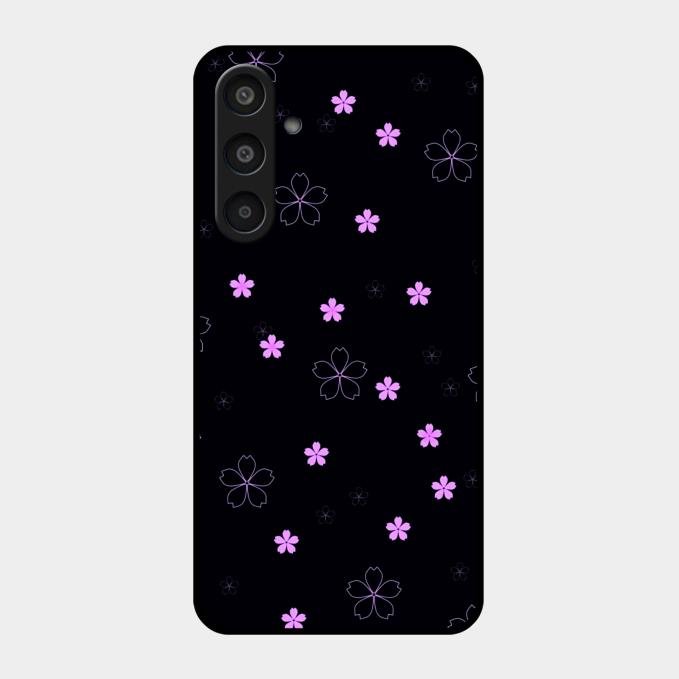 Floral Night Glass Case Cover For Samsung Galaxy M35 5G