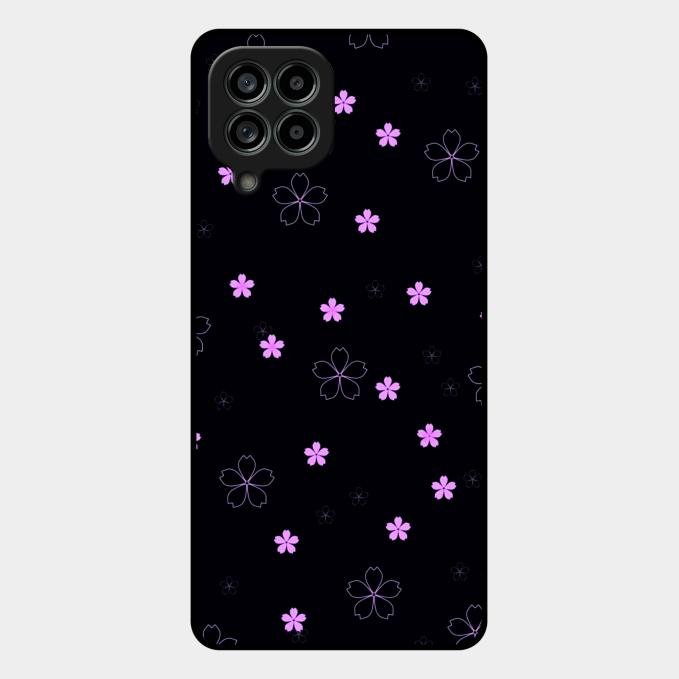 Floral Night Glass Case Cover For Samsung Galaxy M53 5G