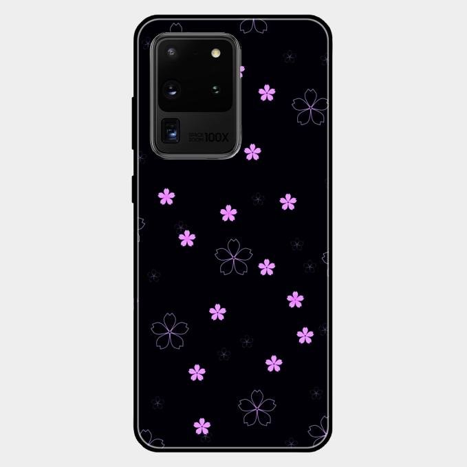 Floral Night Glass Case Cover For Samsung Galaxy S20 Ultra