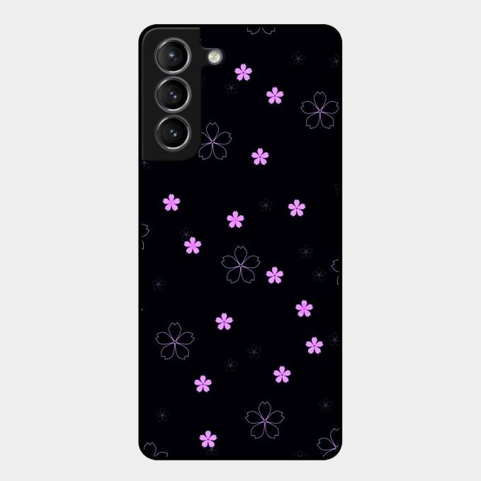 Floral Night Glass Case Cover For Samsung Galaxy S21 Plus