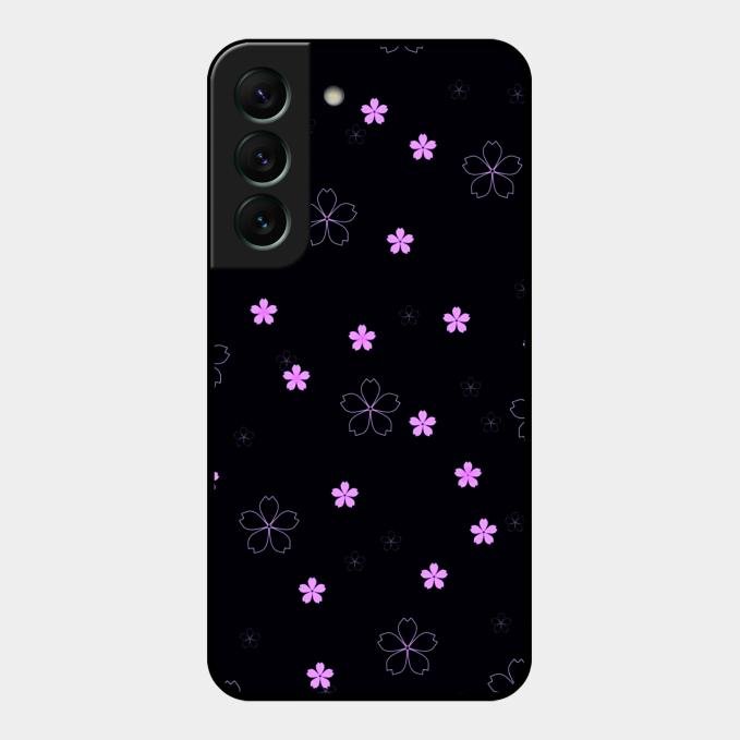 Floral Night Glass Case Cover For Samsung Galaxy S22 5G