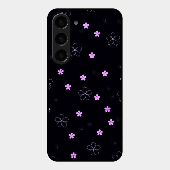 Floral Night Glass Case Cover For Samsung Galaxy S23 5G