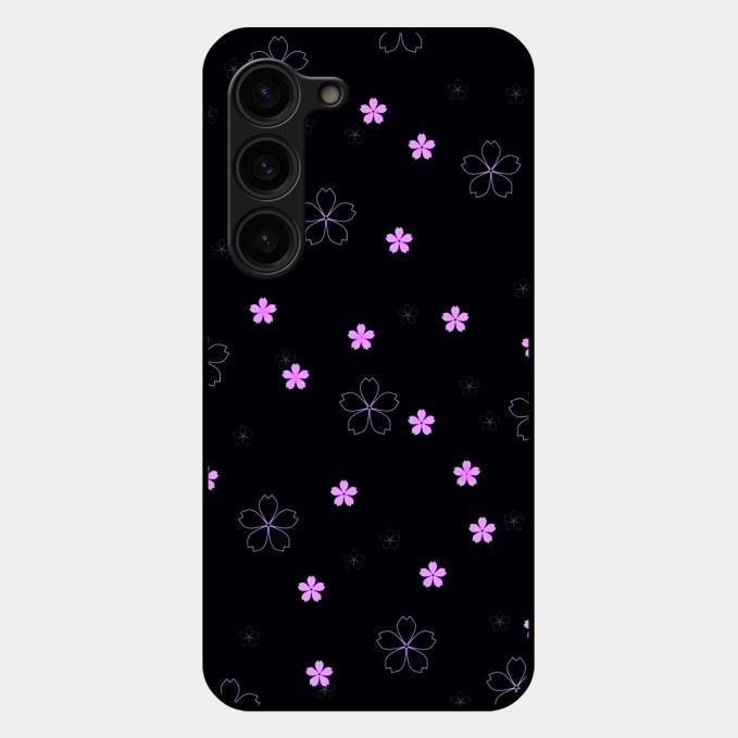 Floral Night Glass Case Cover For Samsung Galaxy S23 Plus 5G