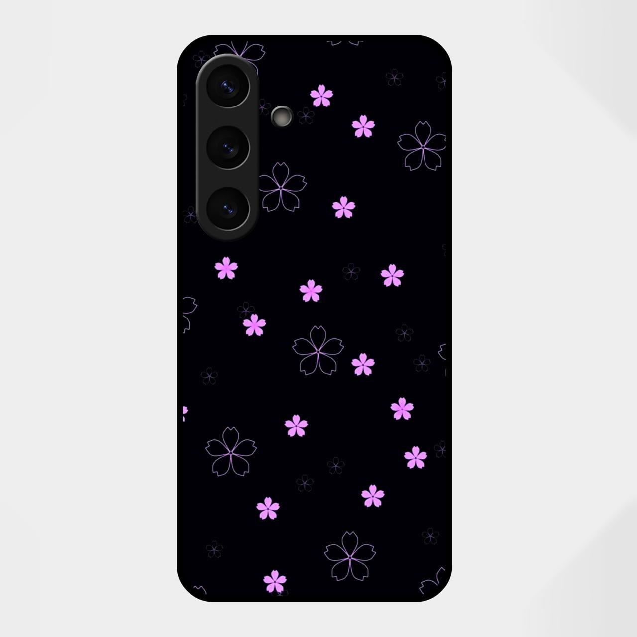 Floral Night Glass Case Cover For Samsung Galaxy S25 FE 5G
