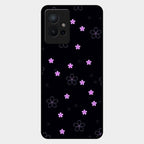 Floral Night Glass Case Cover For Vivo T1 5G