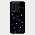 Floral Night Glass Case Cover For Vivo T1 Pro 5G