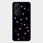 Floral Night Glass Case Cover For Vivo T2 5G