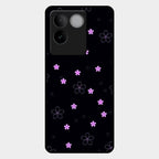Floral Night Glass Case Cover For Vivo T2 Pro 5G