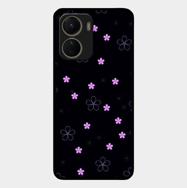 Floral Night Glass Case Cover For Vivo T2X 5G