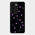 Floral Night Glass Case Cover For Vivo T3 5G