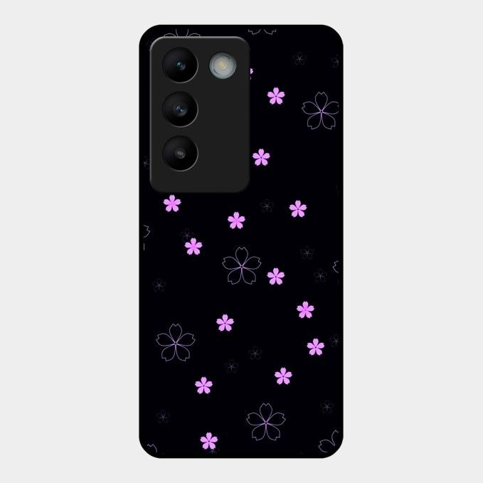 Floral Night Glass Case Cover For Vivo T3 5G