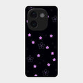 Floral Night Glass Case Cover For Vivo T3 Pro 5G