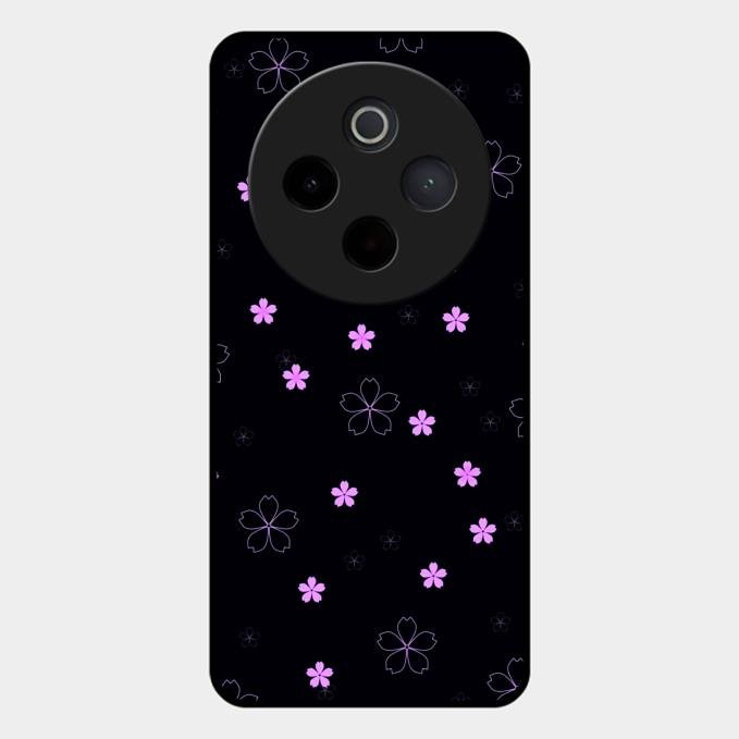 Floral Night Glass Case Cover For Vivo T4 5G