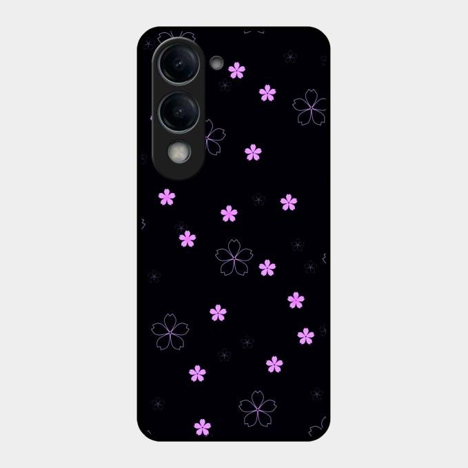 Floral Night Glass Case Cover For Vivo T4 Lite 5G